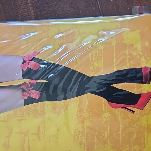 Thigh High Stockings with Bows Bundle With Wicked Green And Black Tights - 3 Pk - Picture 4 of 4